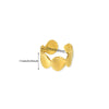 Wholesale Women's Geometric Flower Stainless Steel Gold Plated Open Sunflower Ring
