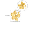 Wholesale Women's Geometric Flower Stainless Steel Gold Plated Open Sunflower Ring