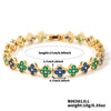 Wholesale Women's Geometric Fourleaf Clover Zircon Copper Bracelet Luxury Minimalist Design