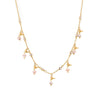 Wholesale Women's Geometric Freshwater Pearl Necklace Handmade With Titanium Steel And Zircon Electroplating