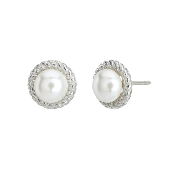 Wholesale Women's Geometric Freshwater Pearl S925 Sterling Silver Earrings
