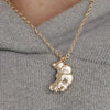 Wholesale Women's Geometric Fruit Food Style Croissant Pendant Necklace Made Of Stainless Steel And Titanium Steel With Electroplating