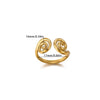 Wholesale Women's Geometric Fruit Stainless Steel Ring Inlaid With 18K Gold Light Luxury Style Accessories