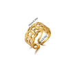 Wholesale Women's Geometric Fruit Stainless Steel Ring Inlaid With 18K Gold Light Luxury Style Accessories