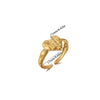 Wholesale Women's Geometric Fruit Stainless Steel Ring Inlaid With 18K Gold Light Luxury Style Accessories