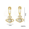 Wholesale Women's Geometric Gold Plated Copper Earrings Light Luxury Style