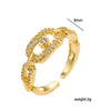 Wholesale Women's Geometric Gold Plated Copper Ring With 18K Rose Gold Plating And Full Diamond Light Luxury Design