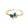 Wholesale Women's Geometric Gold Plated Copper Zircon Open Ring In Ins Style