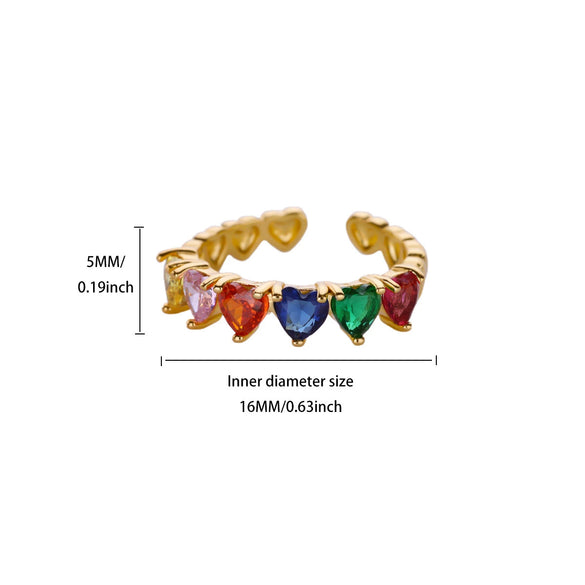 Wholesale Women's Geometric Gold Plated Copper Zircon Open Ring In Ins Style