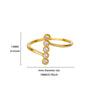 Wholesale Women's Geometric Gold Plated Copper Zircon Open Ring In Ins Style