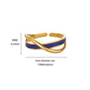 Wholesale Women's Geometric Gold Plated Copper Zircon Open Ring In Ins Style