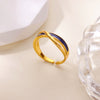 Wholesale Women's Geometric Gold Plated Copper Zircon Open Ring In Ins Style
