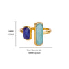 Wholesale Women's Geometric Gold Plated Copper Zircon Open Ring In Ins Style