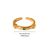 Wholesale Women's Geometric Gold Plated Copper Zircon Open Ring In Ins Style
