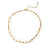 Wholesale Women's Geometric Gold Plated Stainless Steel Bead Chain Necklace