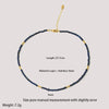 Wholesale Women's Geometric Gold Plated Stainless Steel Beaded Layered Necklace With Snake Chain