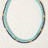Wholesale Women's Geometric Gold Plated Stainless Steel Beaded Layered Necklace With Snake Chain