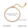 Wholesale Women's Geometric Gold Plated Stainless Steel Bracelet In Ins Style