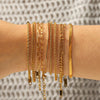 Wholesale Women's Geometric Gold Plated Stainless Steel Bracelet In Ins Style