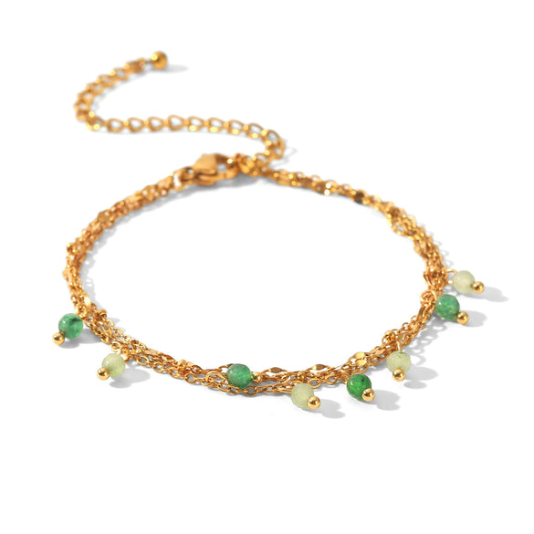 Wholesale Women's Geometric Gold Plated Stainless Steel Bracelets Stackable Jewelry