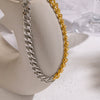 Wholesale Women's Geometric Gold Plated Stainless Steel Chain Necklace