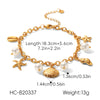 Wholesale Women's Geometric Gold Plated Stainless Steel Jewelry Bracelet And Necklace