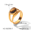 Wholesale Women's Geometric Gold Plated Stainless Steel Ring
