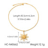 Wholesale Women's Geometric Gold Plated Stainless Steel Sunflower Necklace Minimalist Ins Style Jewelry