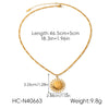 Wholesale Women's Geometric Gold Plated Stainless Steel Sunflower Necklace Minimalist Ins Style Jewelry