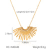 Wholesale Women's Geometric Gold Plated Stainless Steel Sunflower Pendant Necklace