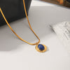 Wholesale Women's Geometric Gold Plated Titanium Steel And Stainless Steel Snake Bone Chain Pendant Necklace