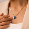 Wholesale Women's Geometric Gold Plated Titanium Steel And Stainless Steel Snake Bone Chain Pendant Necklace