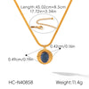 Wholesale Women's Geometric Gold Plated Titanium Steel And Stainless Steel Snake Bone Chain Pendant Necklace