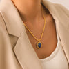 Wholesale Women's Geometric Gold Plated Titanium Steel And Stainless Steel Snake Bone Chain Pendant Necklace