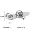 Wholesale Women's Geometric Hammered Stainless Steel Electroplated Water Drop Earrings