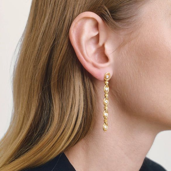 Wholesale Women's Geometric Handmade Vacuum Real Gold Plated Stainless Steel Earrings