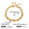 Wholesale Women's Geometric Handmade Vacuum Real Gold Plated Stainless Steel Earrings