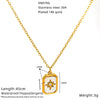 Wholesale Women's Geometric Heart And Flower Pattern Electroplated Titanium Steel Cross Chain Necklace