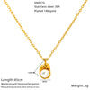 Wholesale Women's Geometric Heart And Flower Pattern Electroplated Titanium Steel Cross Chain Necklace