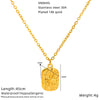 Wholesale Women's Geometric Heart And Flower Pattern Electroplated Titanium Steel Cross Chain Necklace