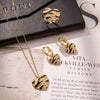 Wholesale Women's Geometric Heart Electroplated Stainless Steel Earrings