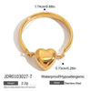 Wholesale Women's Geometric Heart Electroplated Stainless Steel Earrings