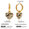 Wholesale Women's Geometric Heart Electroplated Stainless Steel Earrings