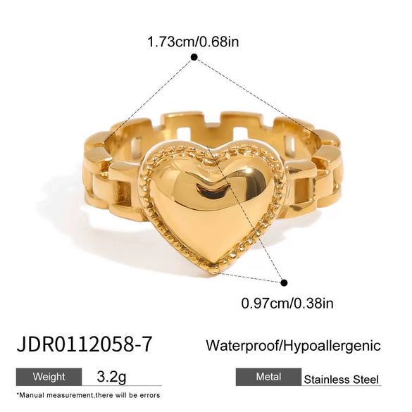 Wholesale Women's Geometric Heart Electroplated Stainless Steel Earrings