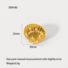 Wholesale Women's Geometric Heart Flower Rhombus Animal Zodiac Stainless Steel 18K Gold Plated Ring Jewelry