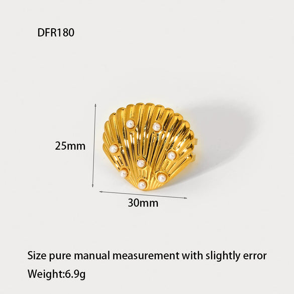 Wholesale Women's Geometric Heart Flower Rhombus Animal Zodiac Stainless Steel 18K Gold Plated Ring Jewelry