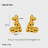 Wholesale Women's Geometric Heart Pendant Earrings Stainless Steel 18K Gold Plated Hammered Irregular Jewelry
