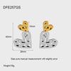 Wholesale Women's Geometric Heart Pendant Earrings Stainless Steel 18K Gold Plated Hammered Irregular Jewelry