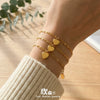 Wholesale Women's Geometric Heart Pendant Stainless Steel Bracelet 18K Gold Plated Minimalist Fashion Jewelry