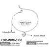 Wholesale Women's Geometric Heart Pendant Stainless Steel Bracelet 18K Gold Plated Minimalist Fashion Jewelry